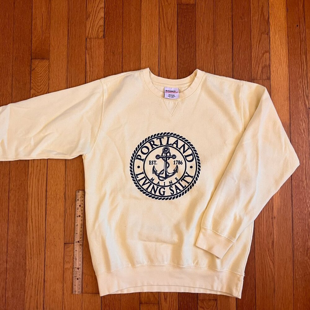 Portland Fleece Crewneck Yellow, Ritchie's Sportswear, Medium